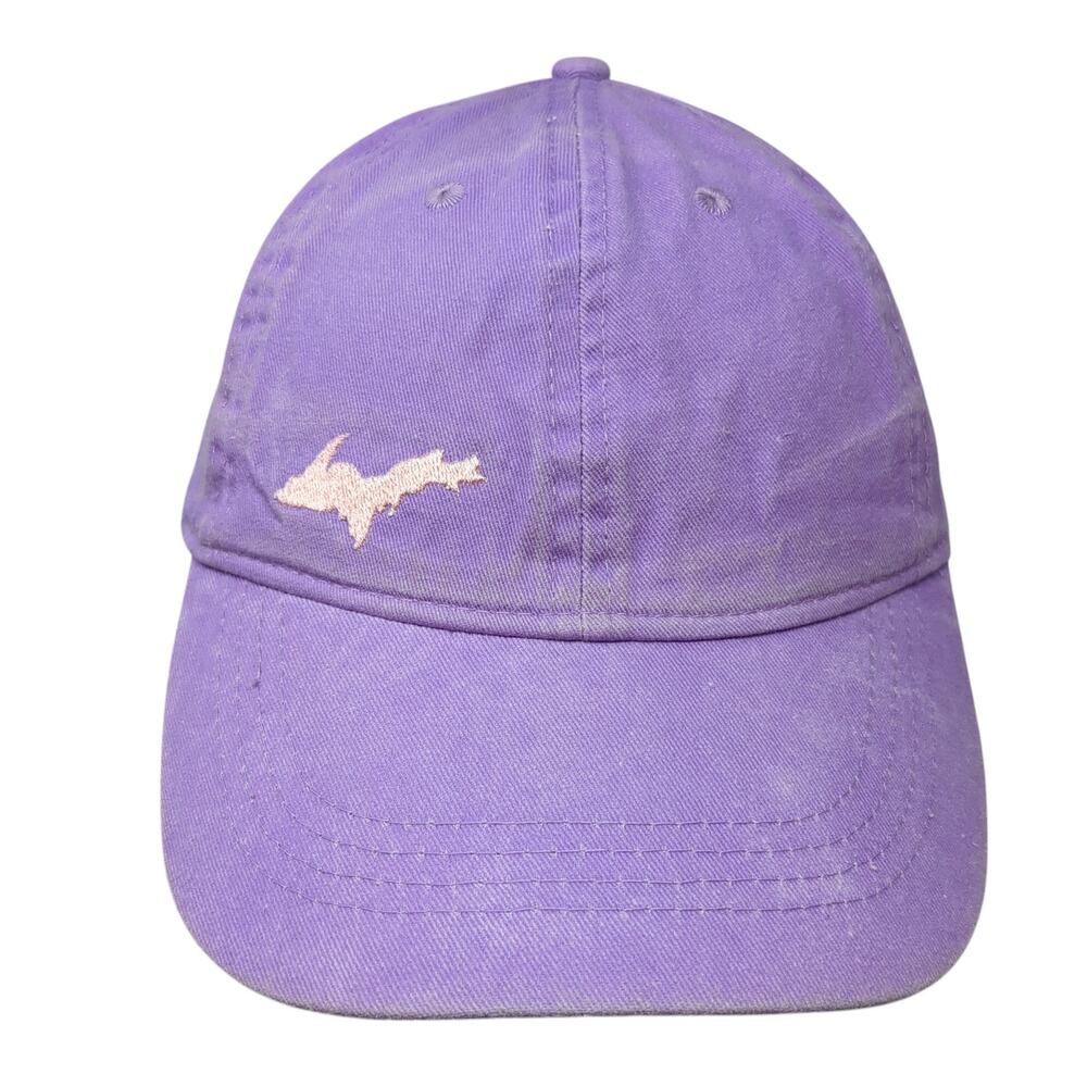 Jacobson Strapback Hat Purple One Size Solid Adjustable Embroidered